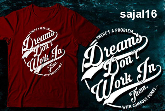 Do retro style typography t shirt design by Sajal