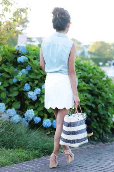 How to Style Scallop Skirt: 15 Chic & Refreshing Outfits | Fashion .