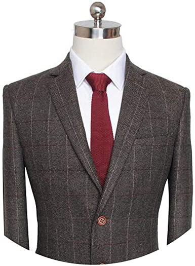 Custom Made Dark Brown British Style Mens Suit Tailor Slim fit .
