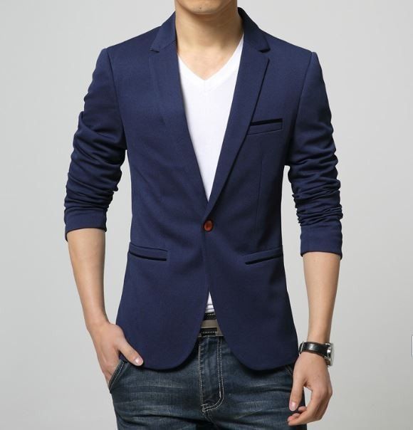 Korean Style Slim Fit Men's Blazer Suit Fashion Jacket | Slim fit .