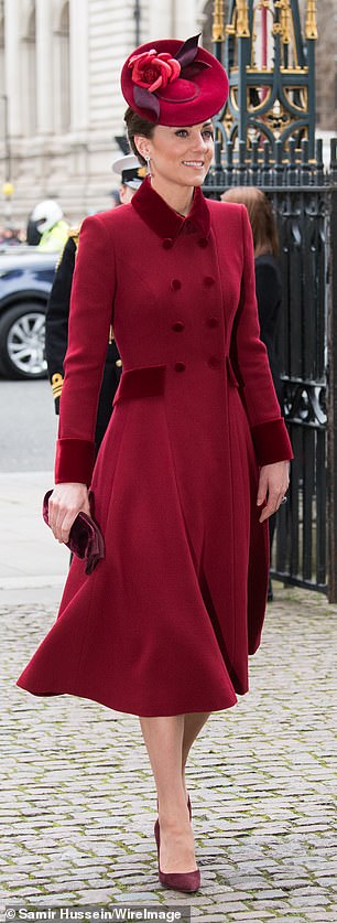 Kate Middleton recycles coat dress for Commonwealth Service .
