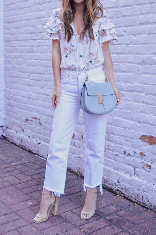 White Cropped Jeans Outfit - Oh So Gl