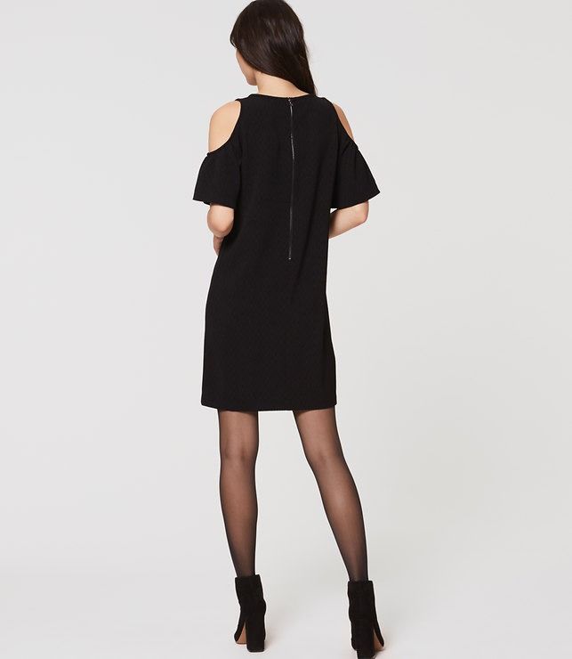 LOFT Cold Shoulder Dress in black | Cold shoulder dress, Dresses .