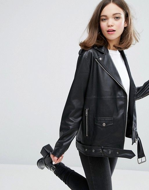 Discover Fashion Online in 2020 | Faux leather jacket outfit .