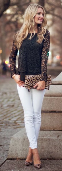 Top 10 Outfit Ideas on How to Wear Black Lace Shirt - FMag.c