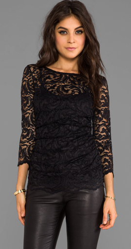 Gorgeous lace. | Lace top outfits, Stretch lace top, Black lace to