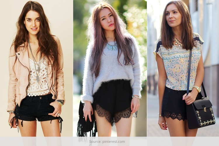 7 Ways To Dress Up With Black Lace Shor