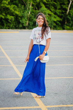 Blue Zara Maxi Skirt - How to Wear and Where to Buy | Chictop