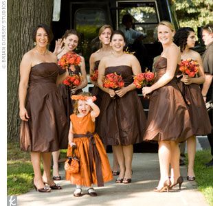 August 2009 | Brown bridesmaid dresses, Brown wedding dress .