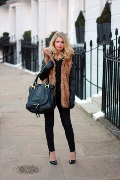 Brown Zara Faux Fur Vest | Chictop