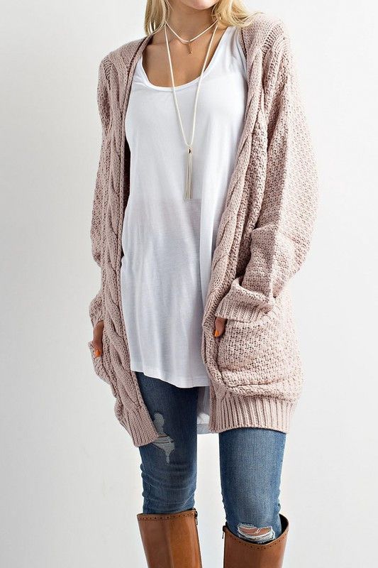 Cozy Cable Knit Cardigan Sweater | Cable knit sweater cardigan .