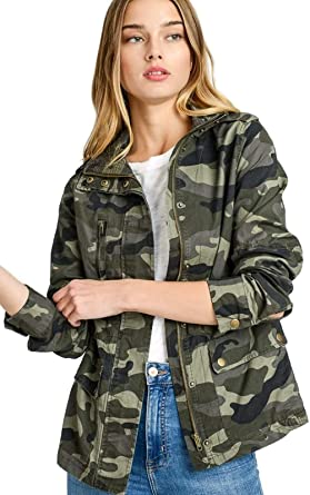 Amazon.com: Women's Lightweight Long Sleeve Army Camouflage Jacket .