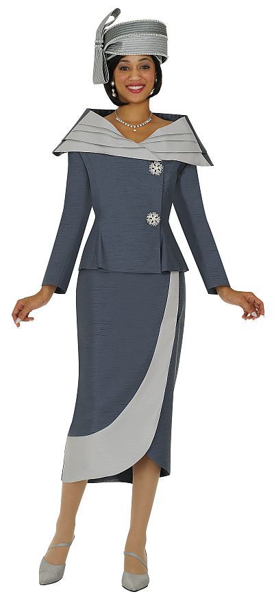 GMI G4522 Womens Asymmetrical Church Suit - French Novelty | Women .