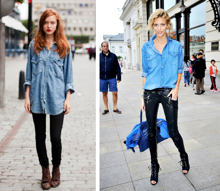 Saiba como combinar e montar #looks lindos com a camisa #jeans .