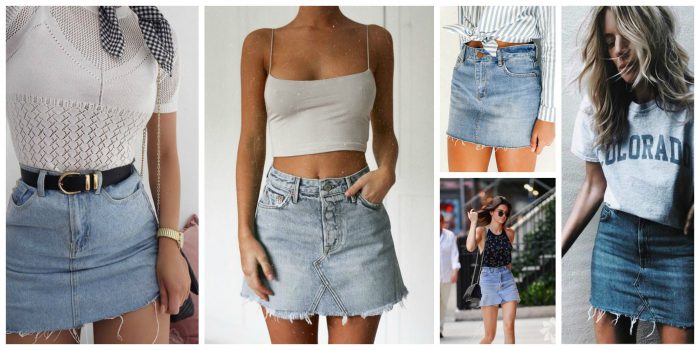 How To Style Denim Skirt 2020 - OnlyWardrobe.c