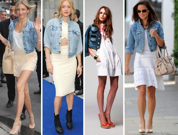 What to Wear Your Cropped Denim Jacket With | How to wear white .