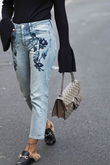 TWO WAYS TO WEAR EMBROIDERED JEANS - A FASHION FIX // UK FASHION .