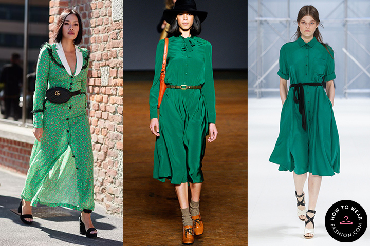 Emerald green shirt dresses | HOWTOWEAR Fashi
