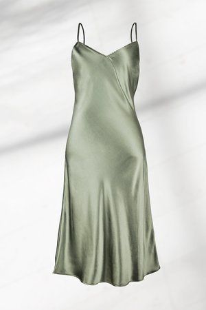 Alexa Silk Dress in seafoam green by SiiZU // 7 Sustainable Style .