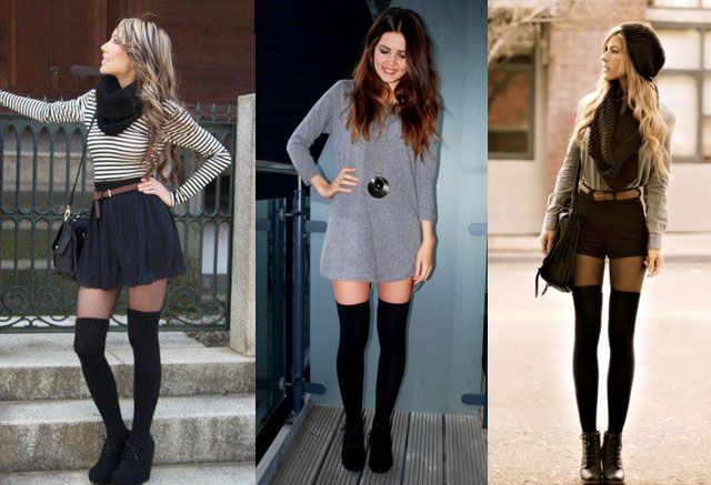 How to Wear Thigh High Socks? 12 Ways | Fashion Rules | Skirt .