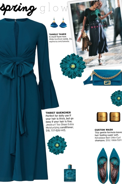 How wear Tie Waist Keyhole Midi Dress! - Workwear Collection .