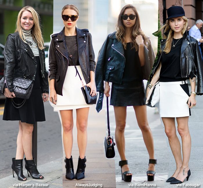 How to Wear: Black Leather Biker Jacket + Skirt - Bloglovin .