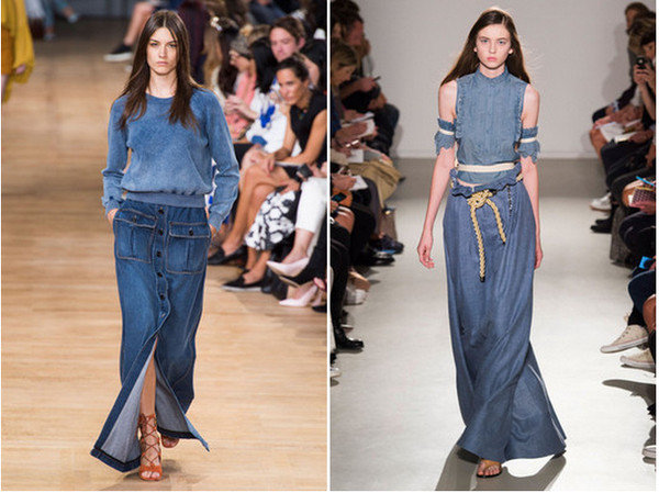 The Long Denim Skirt - The Spring Denim Trends You Have to Try and .