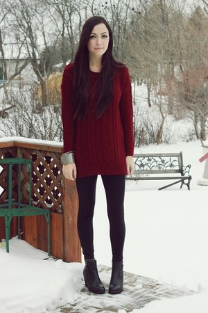 Maroon Romwe Sweater - How to Wear and Where to Buy | Chictop