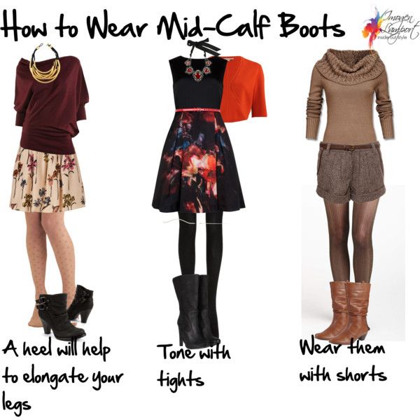 How to Wear Mid Calf Boots | Mid calf boots outfit, Calf boots .