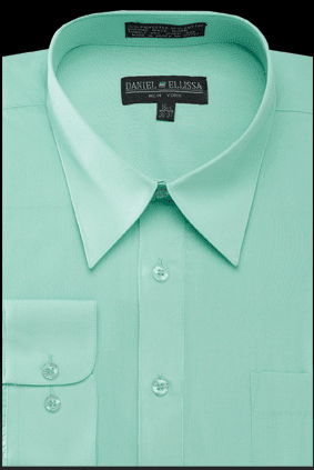 Dress Shirt Mint Green Mens Regular Fit Daniel Ellissa DS30