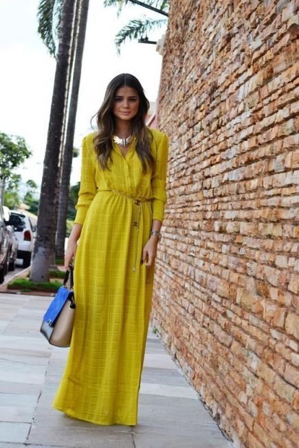 Mustard Maxi Dress Outfits (32 ideas & outfits) | Lookast