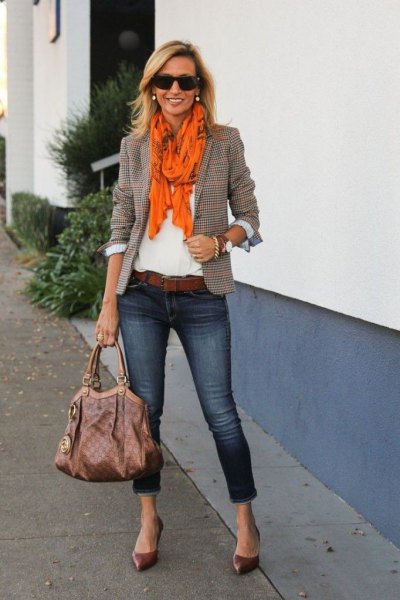 How to Wear Orange Scarf: Best 13 Cheerful & Lovely Outfit Ideas .