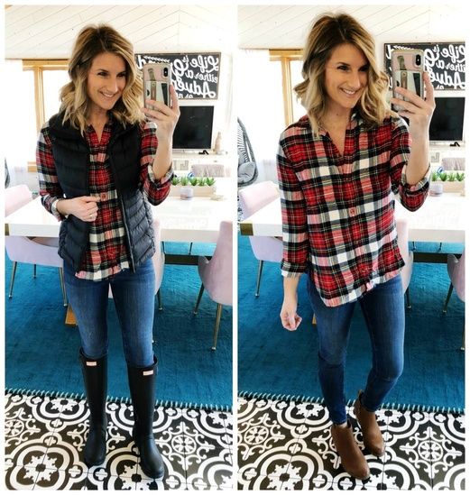 Winter Style // How to Style a Plaid Button Up // What to Wear .