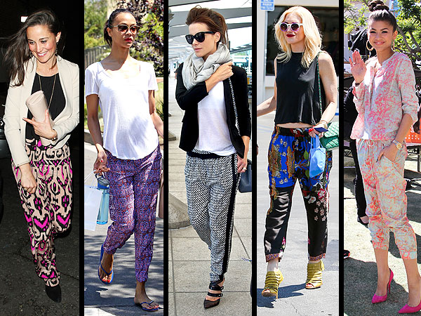 How to wear printed pants for day and nig
