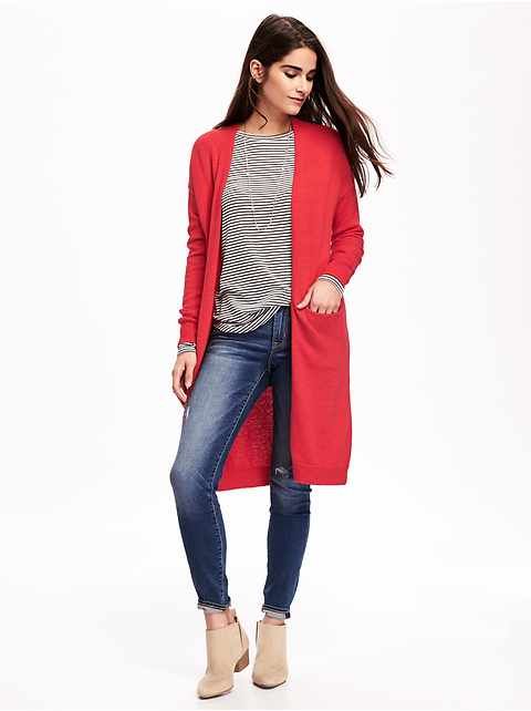 Women's Cardigans & Sweaters | Old Navy | Red cardigan outfits .