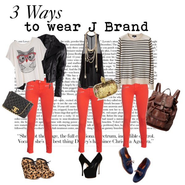 J Brand Obsessed – Lipstick Red Zoey Skinny Jeans | PAVL