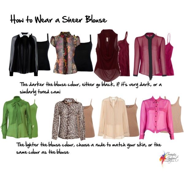 How to wear a sheer blouse | Women blouses fashion, Fashion, Sheer .