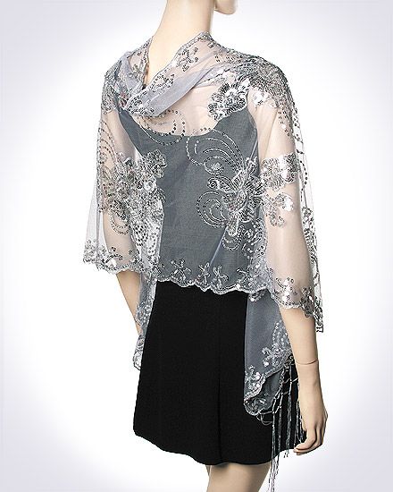 Evening shawl | Evening shawls and wraps, Shrug for dresses, Fashi