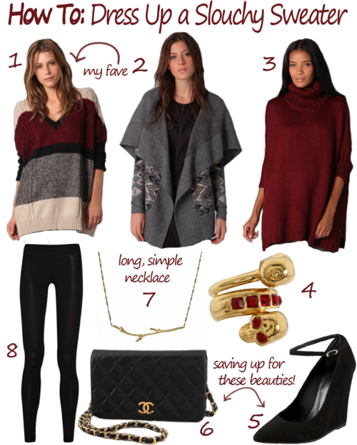 HOW TO DRESS UP A SLOUCHY SWEATER | The Style Scri
