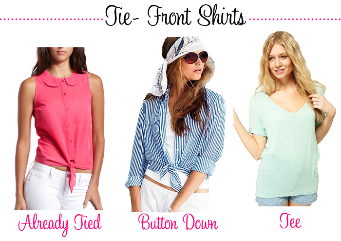 How to Wear A Tie-Front Shirt - Real Girl Gl