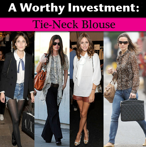 A Worthy Investment: Tie-Neck Blouse - a new mo