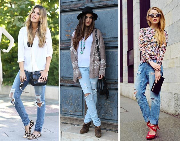 Ripped Jeans Trend: How to Wear Ripped Jeans | Skinny jeans style .