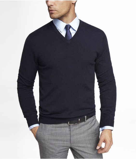 8 Extraordinary Ways to Wear a V Neck Sweater | Mens winter .