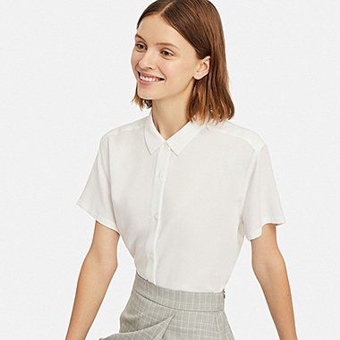 Women's Shirts and Blouses | UNIQLO US | Short sleeve blouse .
