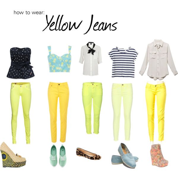 Yellow Jeans | Yellow jeans, Fashion, Yellow jeans outf