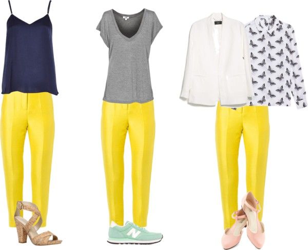 How to wear yellow pants | Dress like a parisian | Yellow pants .