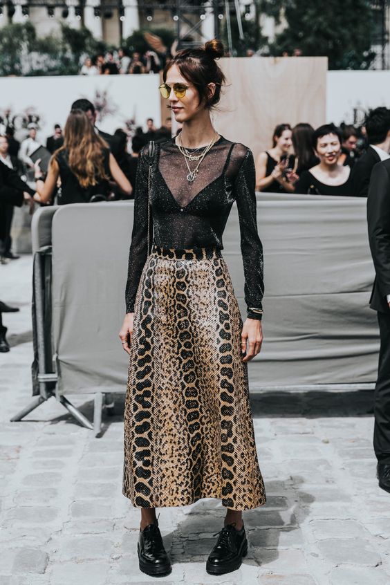 Leopard print skirt