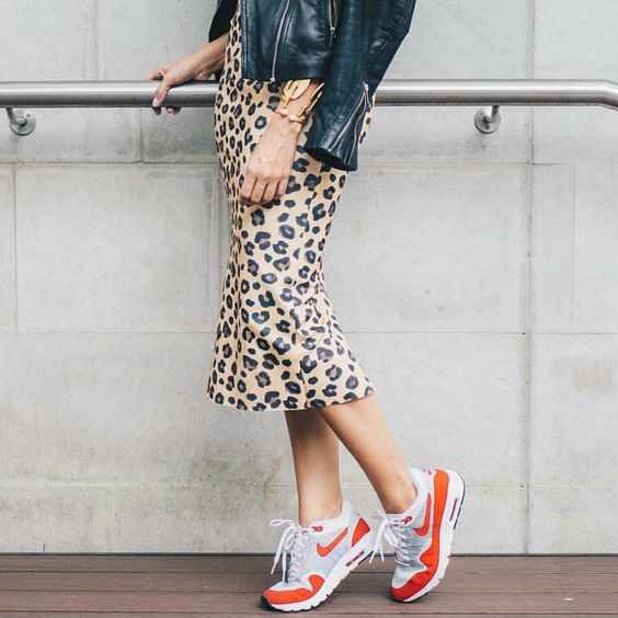 Leopard print rock sneakers