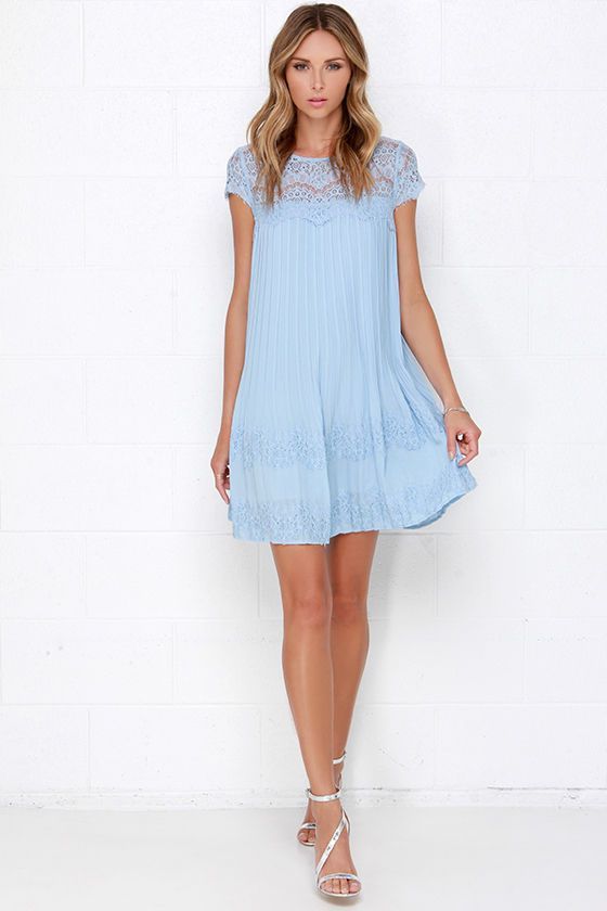 Light Blue Lace Dress Outfit Ideas for Ladies – kadininmodasi.org .
