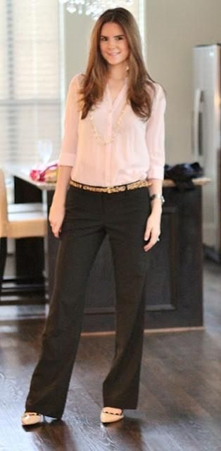 Pin by Melissa Tuttle on Office Outfits | Light pink blouses, Pink .